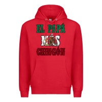 Red El Papa Mas Chingon Mexican Flag Premium Hoodie - Jasminsmagicworld