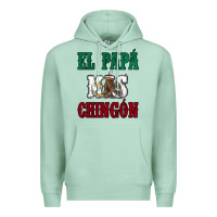 Seafoam El Papa Mas Chingon Mexican Flag Premium Hoodie - Jasminsmagicworld