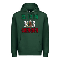 Sports Green El Papa Mas Chingon Mexican Flag Premium Hoodie - Jasminsmagicworld