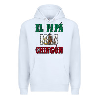 White El Papa Mas Chingon Mexican Flag Premium Hoodie - Jasminsmagicworld