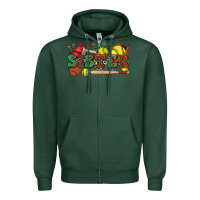 Sports Green sister softball Zipper Hoodie - Zillion Design Studio