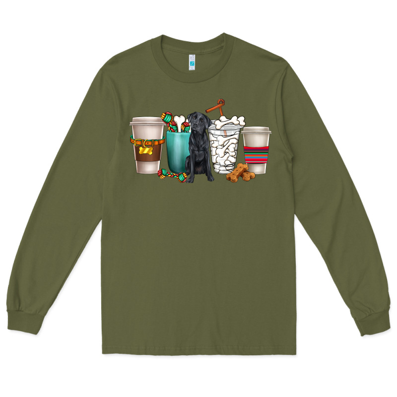 Labrador Retriever Dog Coffee Cups Long Sleeve Tee by texasbilliewilder | Teevron