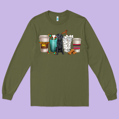 Long Sleeve Tee labrador retriever dog coffee cups