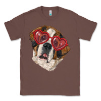 Chestnut saint bernard with love glasses Classic Tee - RanaPortraitStore