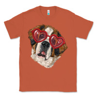 Copper saint bernard with love glasses Classic Tee - RanaPortraitStore
