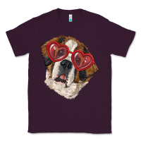 Plum saint bernard with love glasses Classic Tee - RanaPortraitStore