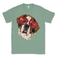 Sage saint bernard with love glasses Classic Tee - RanaPortraitStore