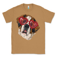 Toasted Coconut saint bernard with love glasses Classic Tee - RanaPortraitStore