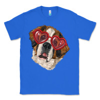 True Royal saint bernard with love glasses Classic Tee - RanaPortraitStore