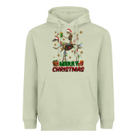 Matcha merry christmas deer skeleton Heavyweight Hoodie - FaDigitalArtStudio