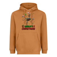 Meerkat merry christmas deer skeleton Heavyweight Hoodie - FaDigitalArtStudio