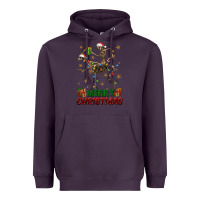Plum merry christmas deer skeleton Heavyweight Hoodie - FaDigitalArtStudio