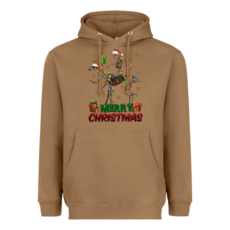 Merry Christmas Deer Skeleton Heavyweight Hoodie by FaDigitalArtStudio | Teevron