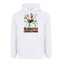 White merry christmas deer skeleton Heavyweight Hoodie - FaDigitalArtStudio