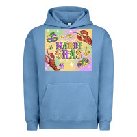 Pigment Pebble Blue mardi gras Urban Hoodie - MaliasSmallBusiness