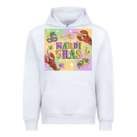 White mardi gras Urban Hoodie - MaliasSmallBusiness