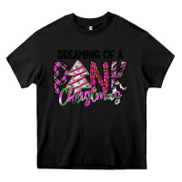 Black Dreaming Of A Pink Christmas Heavy Core Tee - CowhideDigitalArt