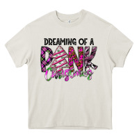 Cream Dreaming Of A Pink Christmas Heavy Core Tee - CowhideDigitalArt