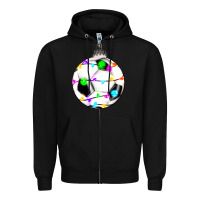 Black Christmas soccer Zipper Hoodie - RanaPortraitStore
