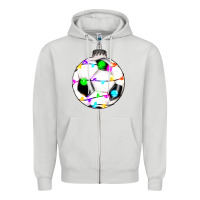 Dove Grey Christmas soccer Zipper Hoodie - RanaPortraitStore