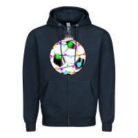 Navy Christmas soccer Zipper Hoodie - RanaPortraitStore