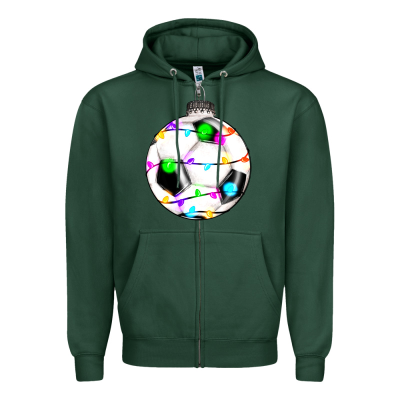 Christmas Soccer Zipper Hoodie by RanaPortraitStore | Teevron