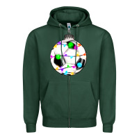 Sports Green Christmas soccer Zipper Hoodie - RanaPortraitStore