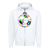 White Christmas soccer Zipper Hoodie - RanaPortraitStore