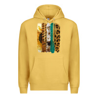 Antique Gold Leopard Sunflower Brush Strokes Premium Hoodie - Jasminsmagicworld