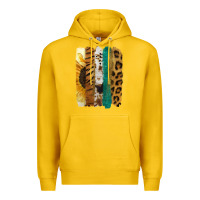 Lemon Leopard Sunflower Brush Strokes Premium Hoodie - Jasminsmagicworld