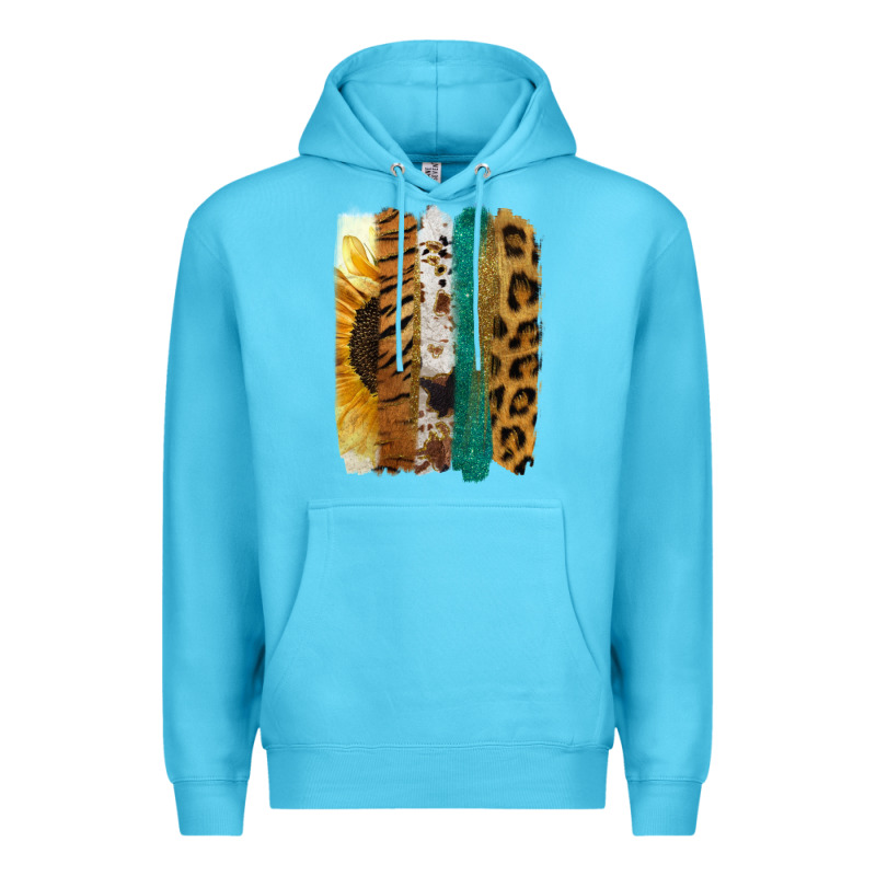 Leopard Sunflower Brush Strokes Premium Hoodie by Jasminsmagicworld | Teevron