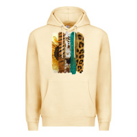 Pina Colada Leopard Sunflower Brush Strokes Premium Hoodie - Jasminsmagicworld