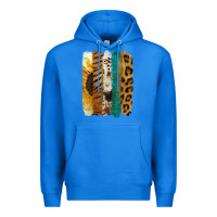 True Royal Leopard Sunflower Brush Strokes Premium Hoodie - Jasminsmagicworld