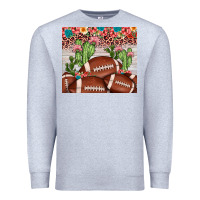 Heather Grey football leopard cactus Premium Sweatshirt - JahusDesignShop