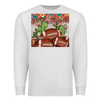 Oatmeal Heather football leopard cactus Premium Sweatshirt - JahusDesignShop