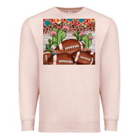 Pale Pink football leopard cactus Premium Sweatshirt - JahusDesignShop