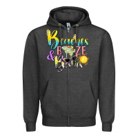 Charcoal Heather beaches booze and besties tbw Zipper Hoodie - texasbilliewilder