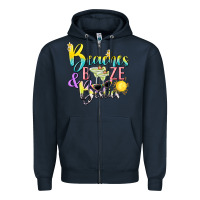 Navy beaches booze and besties tbw Zipper Hoodie - texasbilliewilder