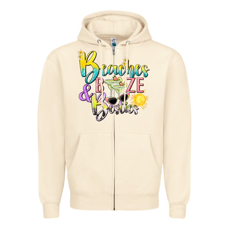 Beaches Booze And Besties Tbw Zipper Hoodie by texasbilliewilder | Teevron