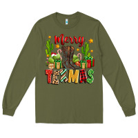 Army Green merry texmas Long Sleeve Tee - Zillion Design Studio