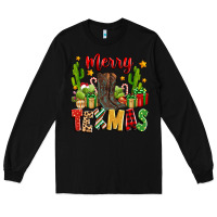 Black merry texmas Long Sleeve Tee - Zillion Design Studio