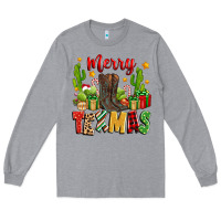 Heather Grey merry texmas Long Sleeve Tee - Zillion Design Studio