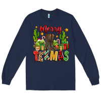 Navy merry texmas Long Sleeve Tee - Zillion Design Studio
