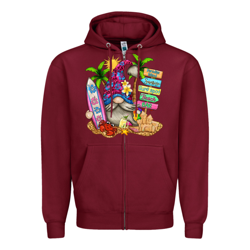 Beach Gnome Zipper Hoodie by texasbilliewilder | Teevron