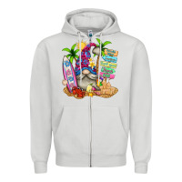Dove Grey beach gnome Zipper Hoodie - texasbilliewilder