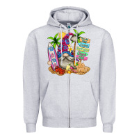 Heather Grey beach gnome Zipper Hoodie - texasbilliewilder
