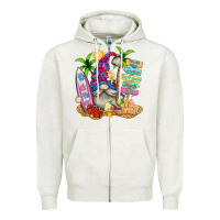 Oatmeal Heather beach gnome Zipper Hoodie - texasbilliewilder