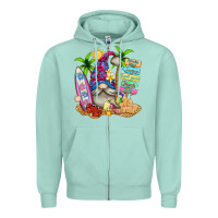 Seafoam beach gnome Zipper Hoodie - texasbilliewilder