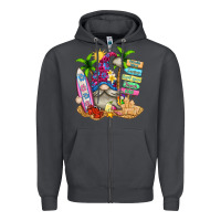 Smoke beach gnome Zipper Hoodie - texasbilliewilder
