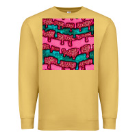 Antique Gold valentines day leopard and turquoise gemstone seamless pattern Premium Sweatshirt - BundleAndBundleShop